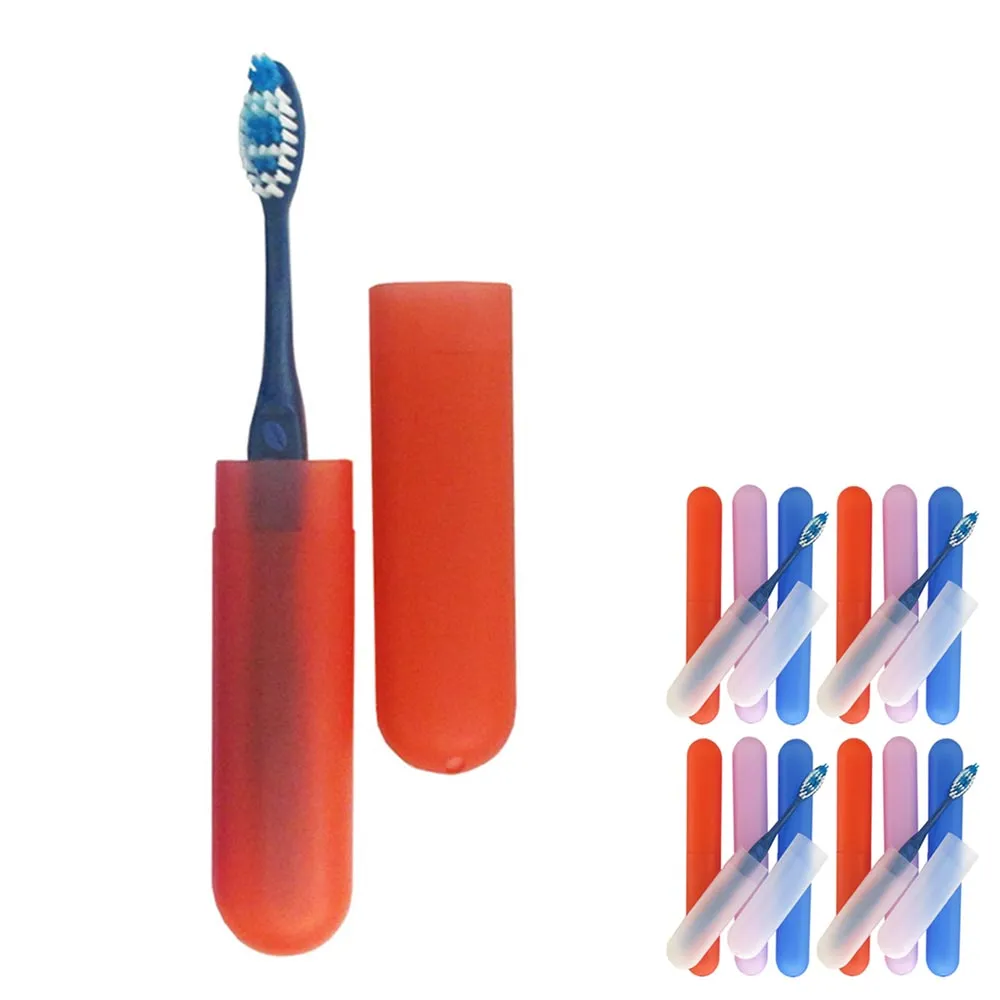 16 Toothbrush Case Travel Cover Breathable Portable Holder Plastic Family Home