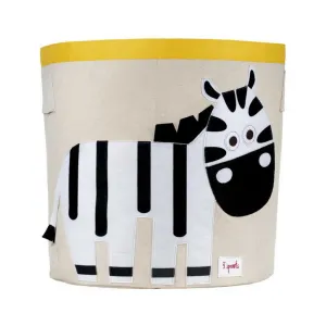 3 Sprouts Black & White Zebra Storage Bin