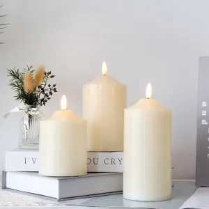 3pcs Electronic Battery Powered Flameless Flickering Led Candles