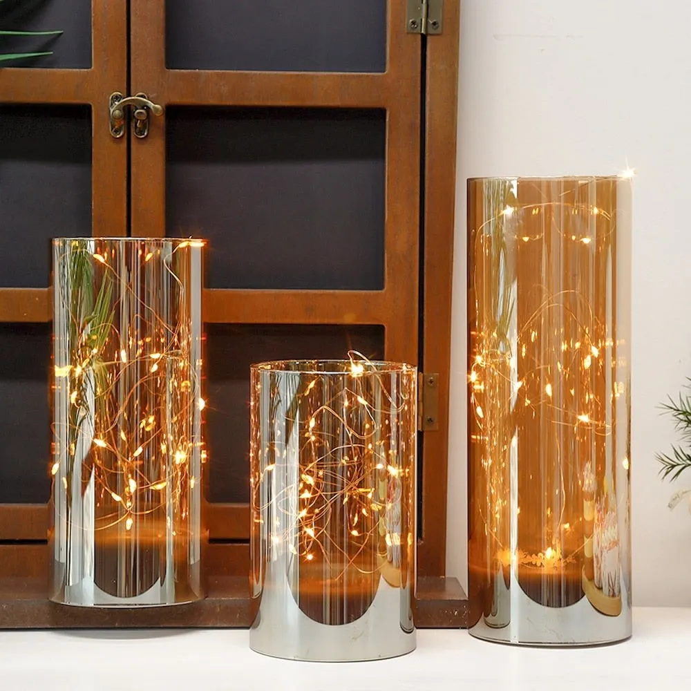 3pcs Flameless Battery Powered Led Candles with 8 Key Remote Control
