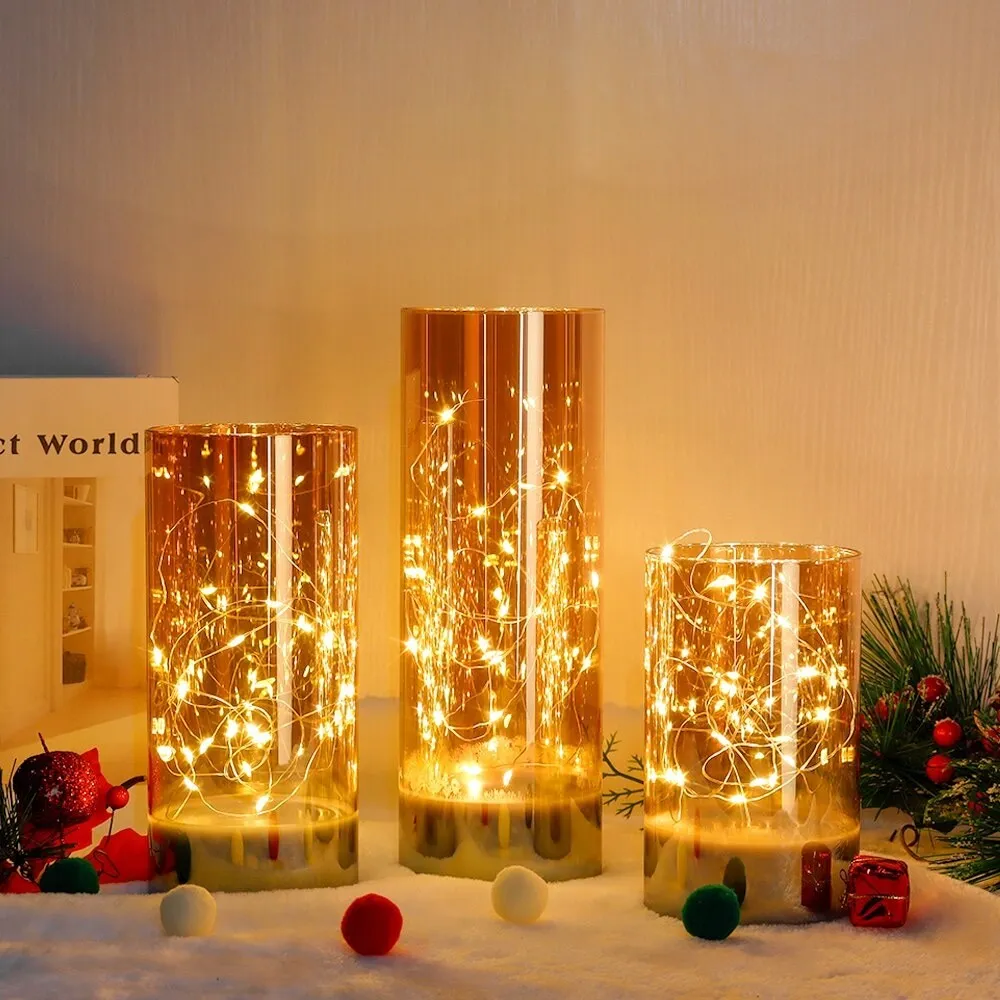 3pcs Flameless Battery Powered Led Candles with 8 Key Remote Control