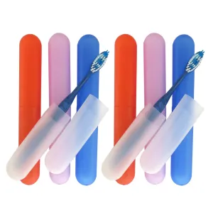 8 Pc Travel Toothbrush Case Portable Breathable Holder Camping Home Plastic New