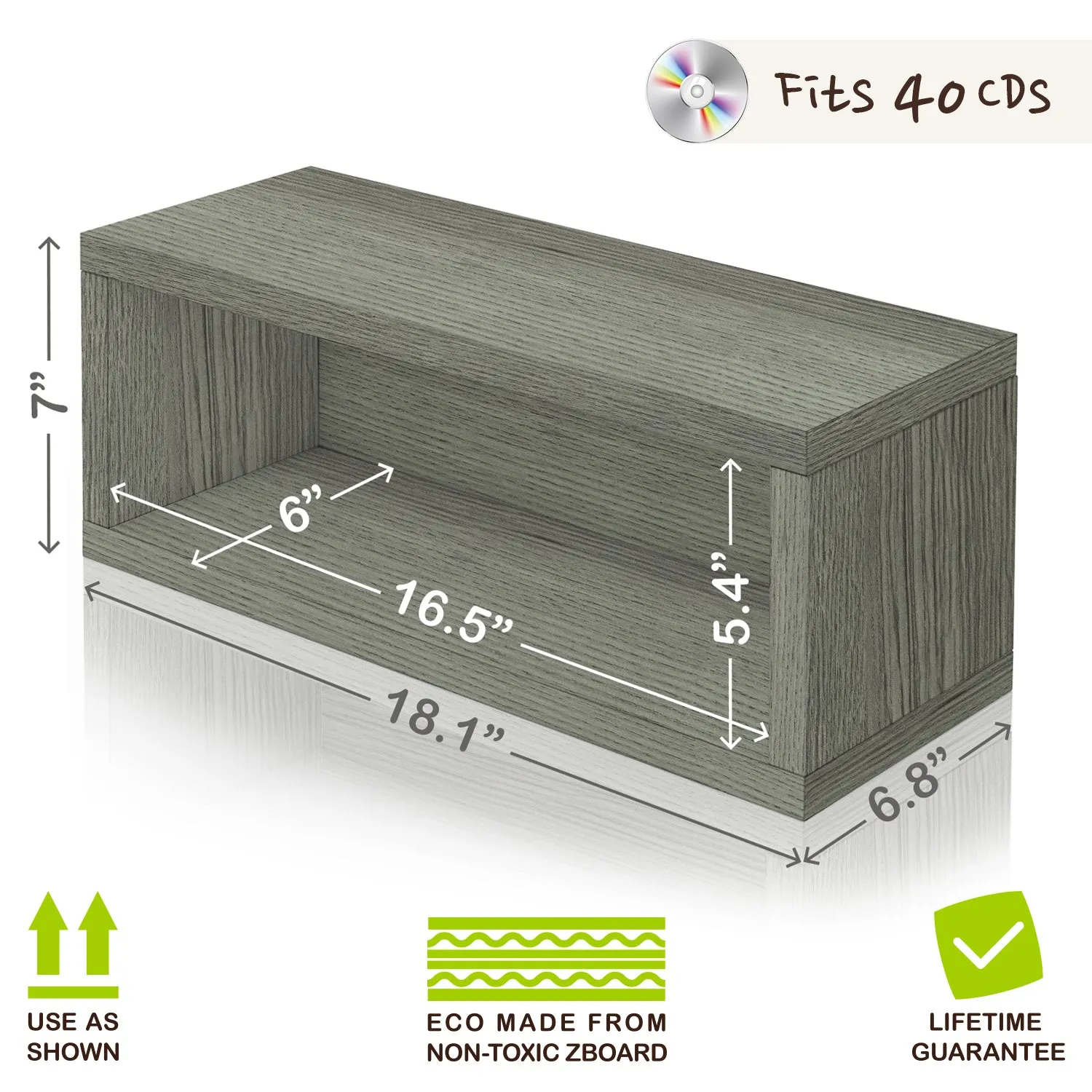 CD Rack, Grey (pre-order ships 12/6)