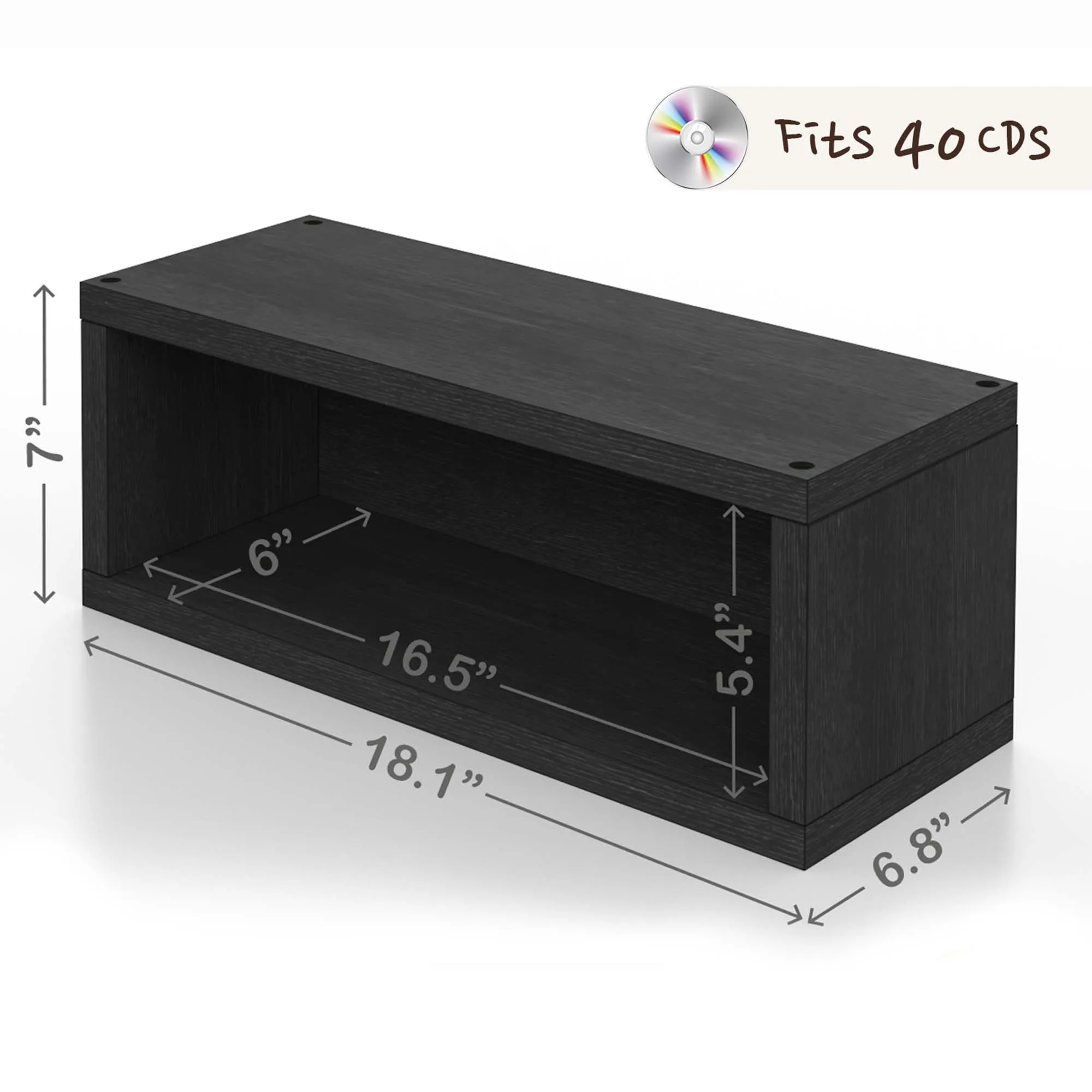 CD Rack Set of 2 - Black (pre-order ships 12/16)