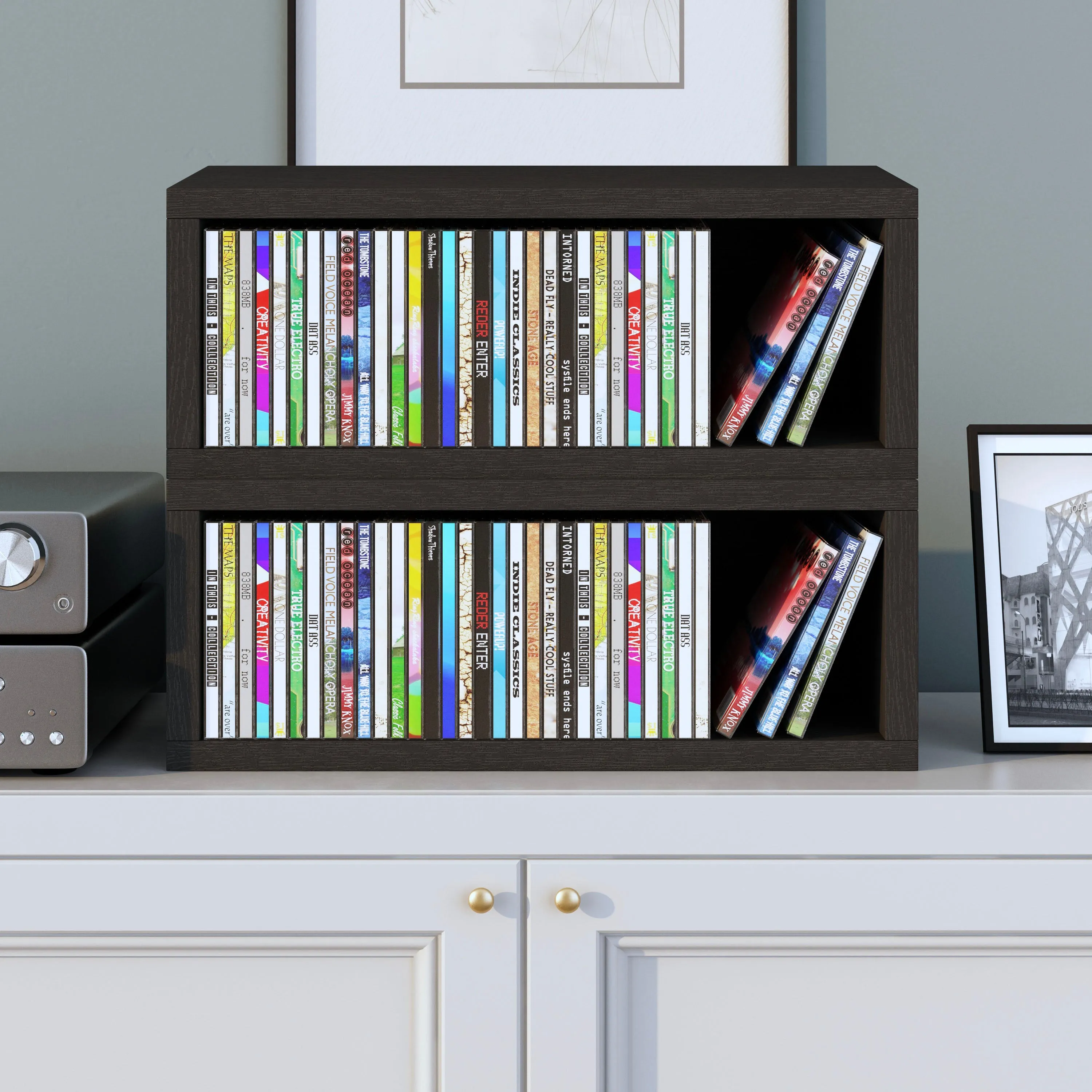 CD Rack Set of 2 - Black (pre-order ships 12/16)