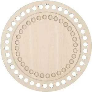 Cliths Wooden Basket Bottom, 5.9 inch Circular Crochet Basket Wood Base for DIY Craft Knitting Weaving Supplies Making Home Decoration