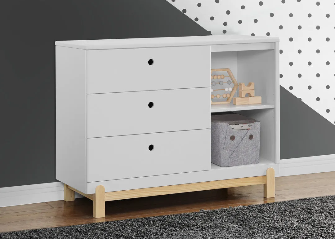 Delta Children Poppy 3-Drawer Dresser with Cubbies RTA