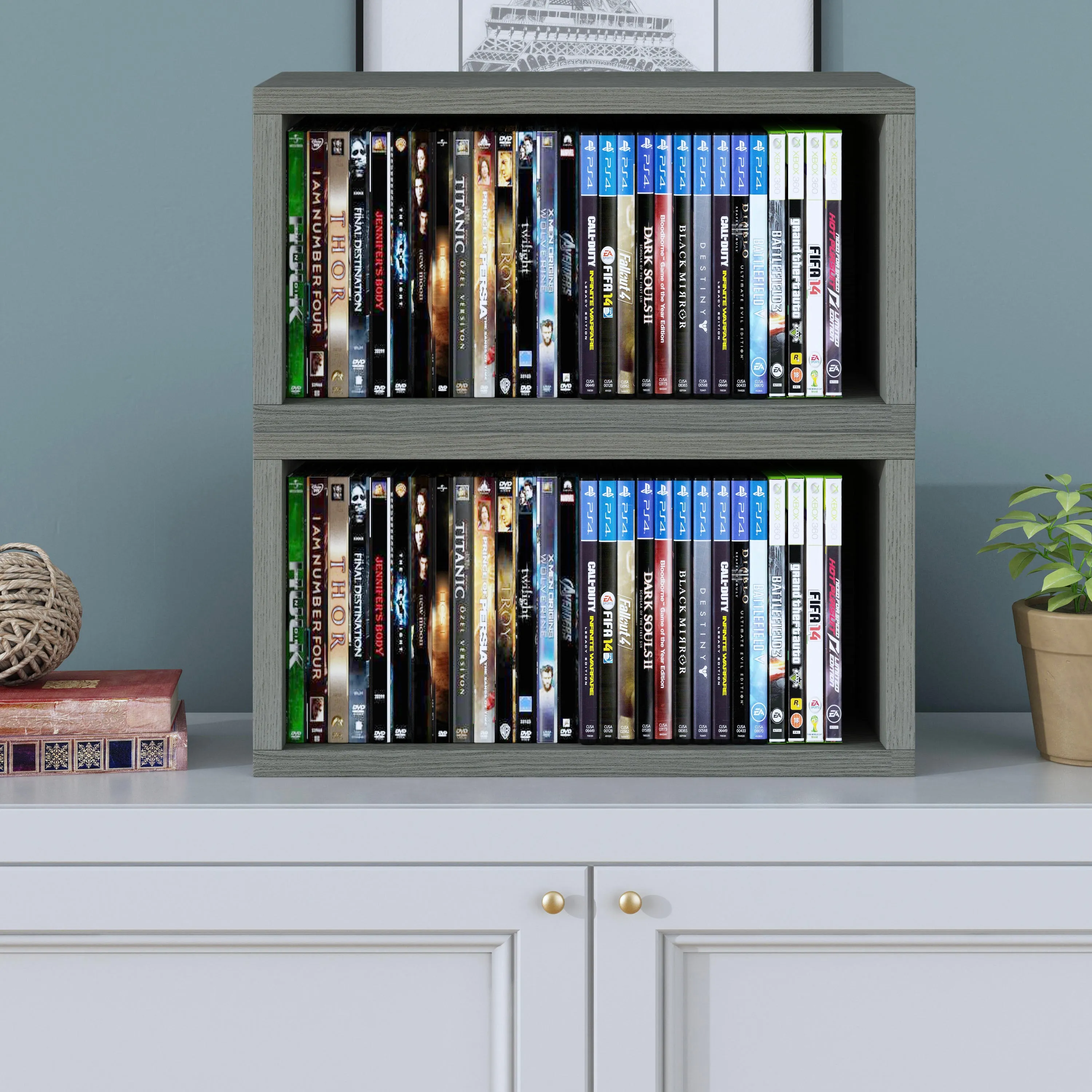 DVD Rack Set of 2 - London Grey (pre-order ships 12/16)