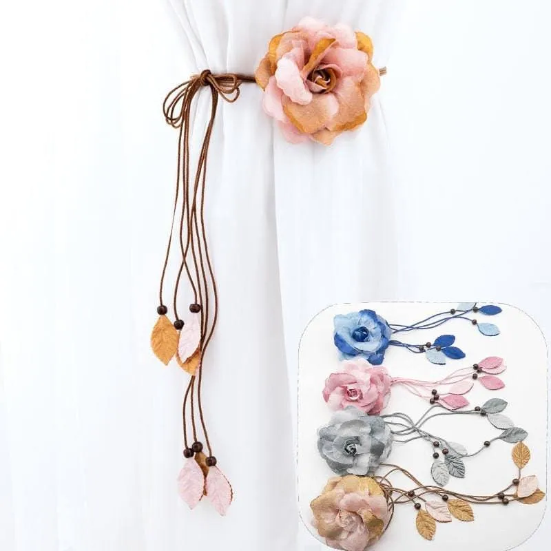 Floral Curtain Tiebacks - Elegant Holders for Drapes and Curtains