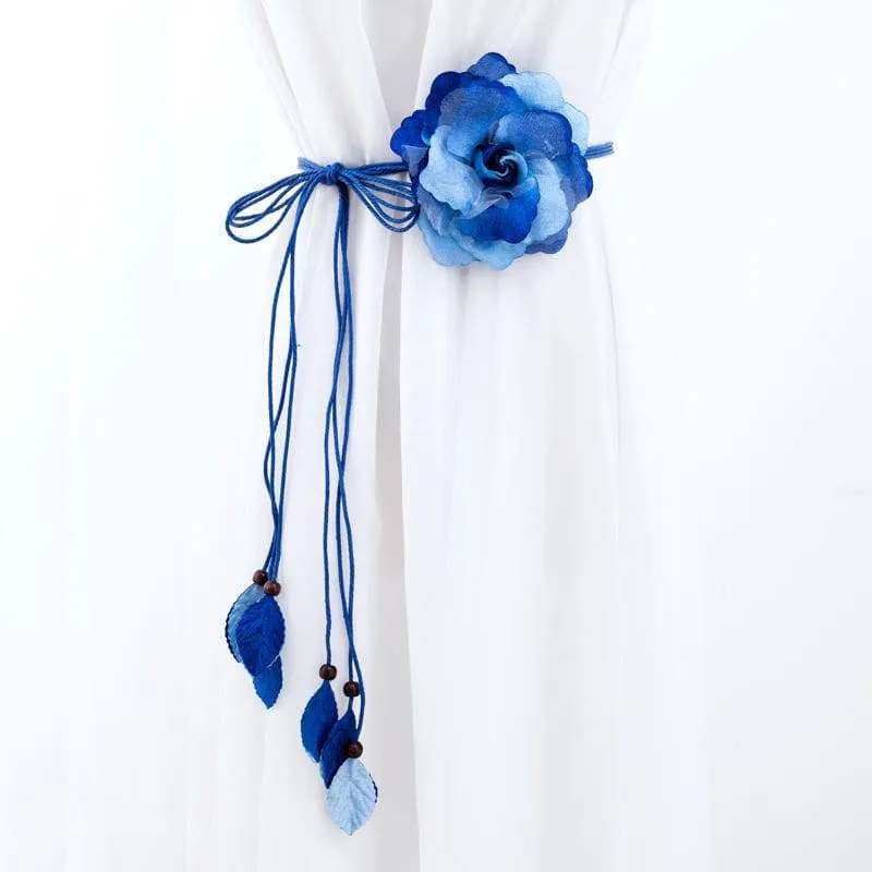 Floral Curtain Tiebacks - Elegant Holders for Drapes and Curtains
