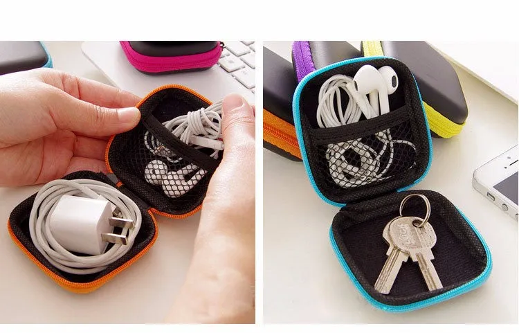 Headphones, Cable Earbuds Boxes SD Card & Bins Hard Case Carrying Pouch Bag