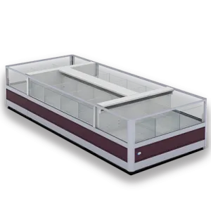 KNIDOS | Remote Island Freezer with 2 Row Top Shelves