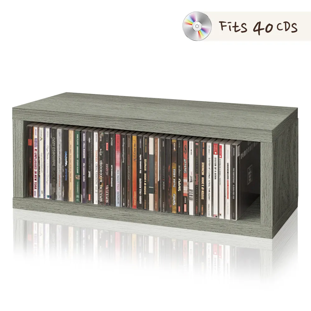 Memphis Stackable CD Rack, London Grey (pre-order ships 6/30/25)