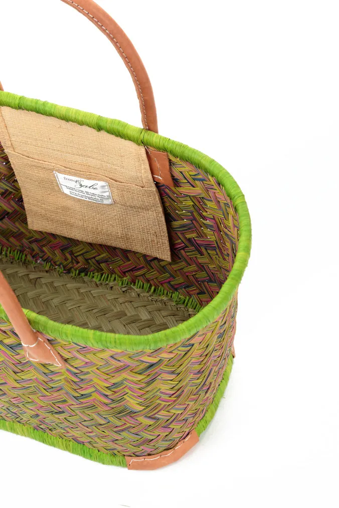 Natural Mini Lime French Market Basket