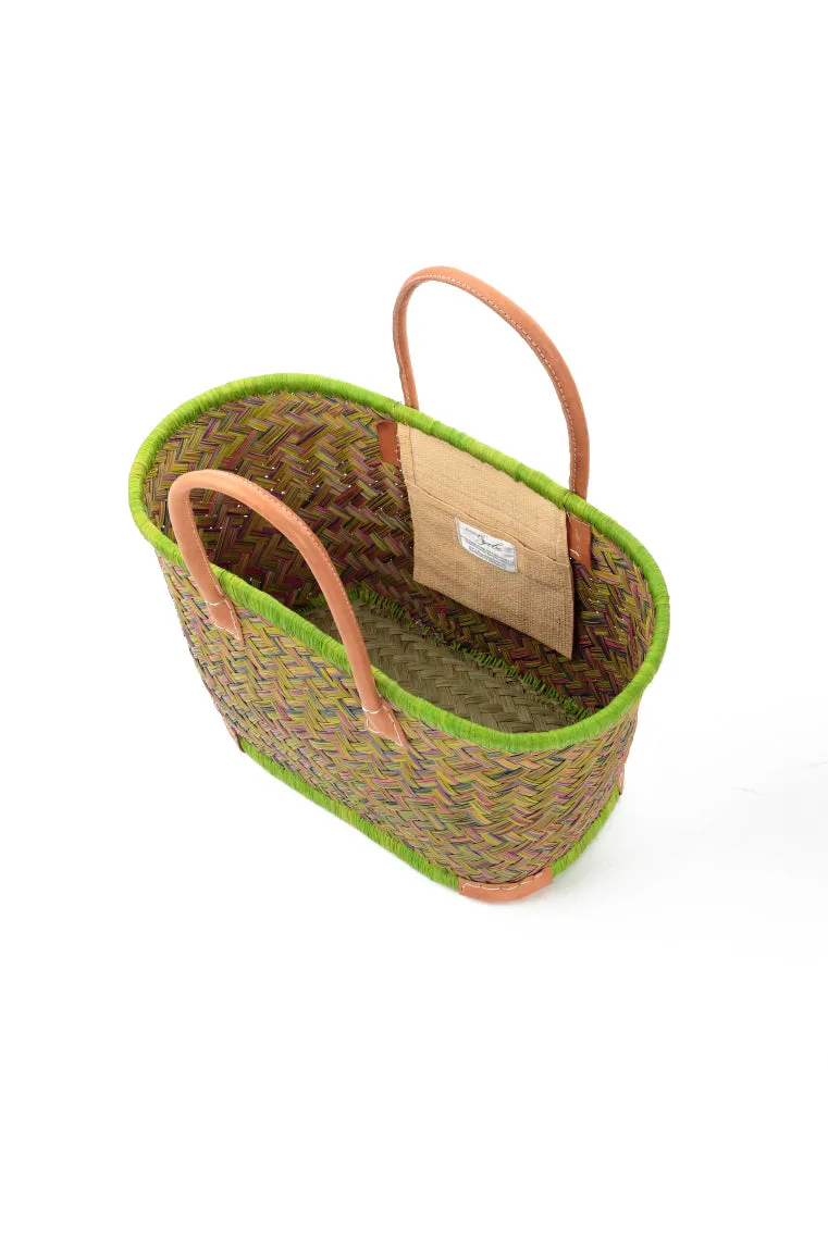 Natural Mini Lime French Market Basket