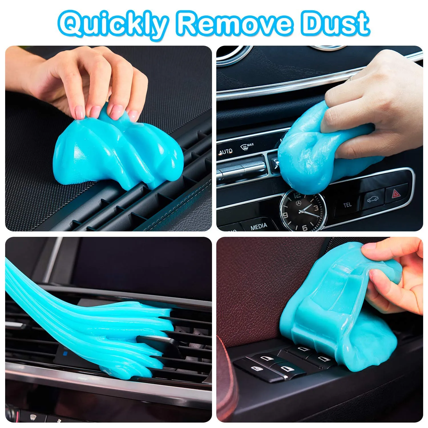 PULIDIKI Car Cleaning Gel Car Cleaning Putty Car Interior Cleaner Slime Car Cleaning Kit Auto Detailing Tools Car Cleaning Supplies Car Accessories Car Gifts for Men Women Blue