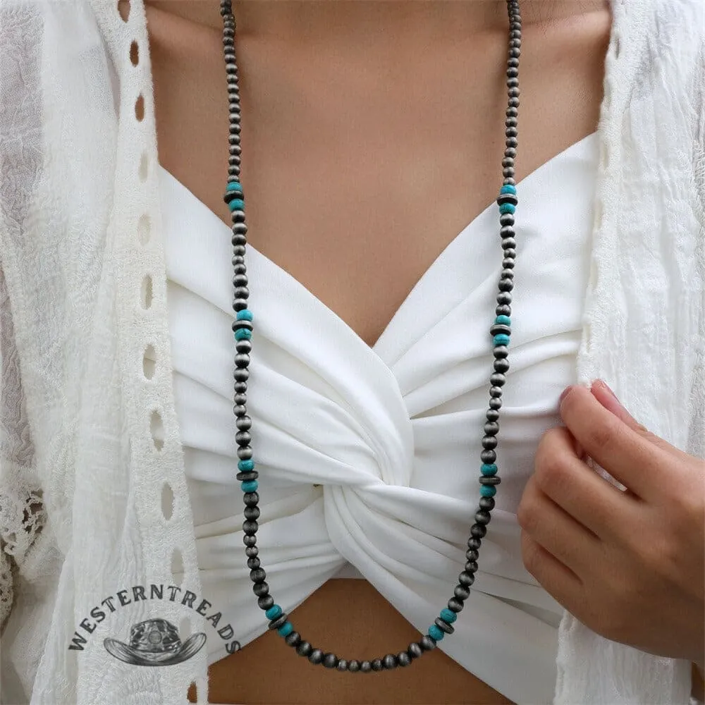 Turquoise Stackable Long Necklace