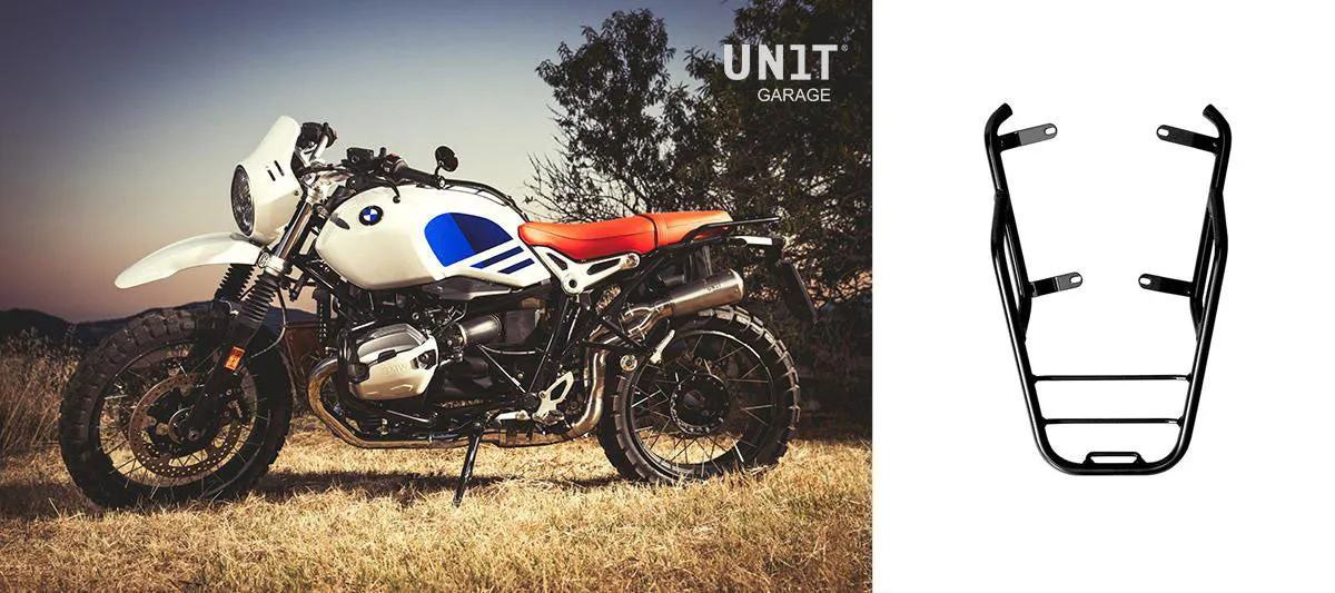 UNIT Garage Rear Parcel Rack   Passenger Grip - BMW R NineT (Short/17-inch)