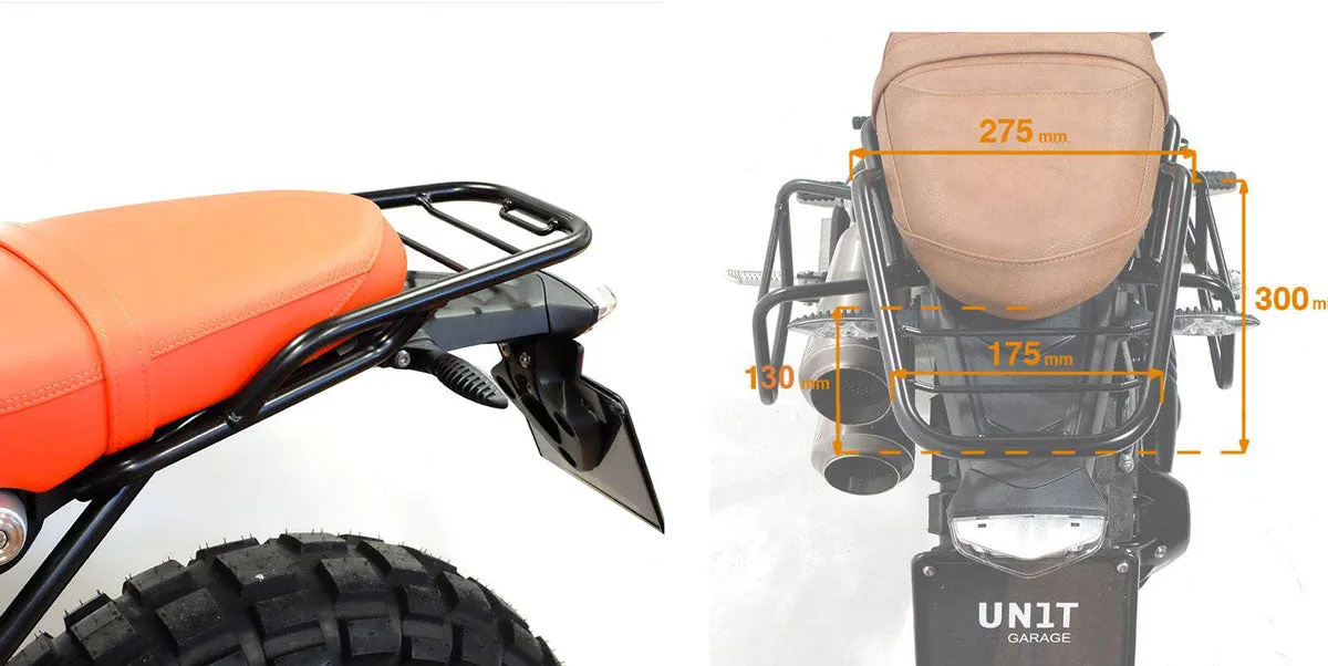 UNIT Garage Rear Parcel Rack   Passenger Grip - BMW R NineT (Short/17-inch)