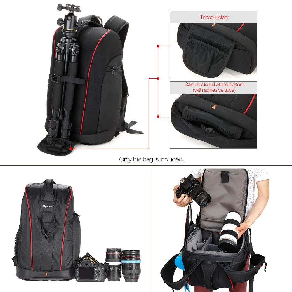 Water-resistant DSLR Backpack Camera Video Bag Shockproof Photography Padded for Nikon Canon Sony DSLR Camera Lens Accessories