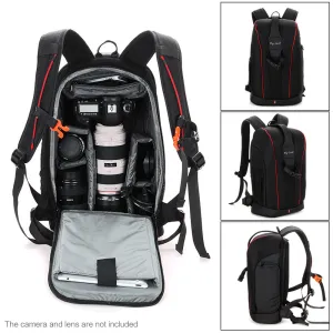 Water-resistant DSLR Backpack Camera Video Bag Shockproof Photography Padded for Nikon Canon Sony DSLR Camera Lens Accessories