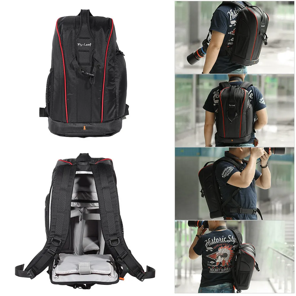 Water-resistant DSLR Backpack Camera Video Bag Shockproof Photography Padded for Nikon Canon Sony DSLR Camera Lens Accessories