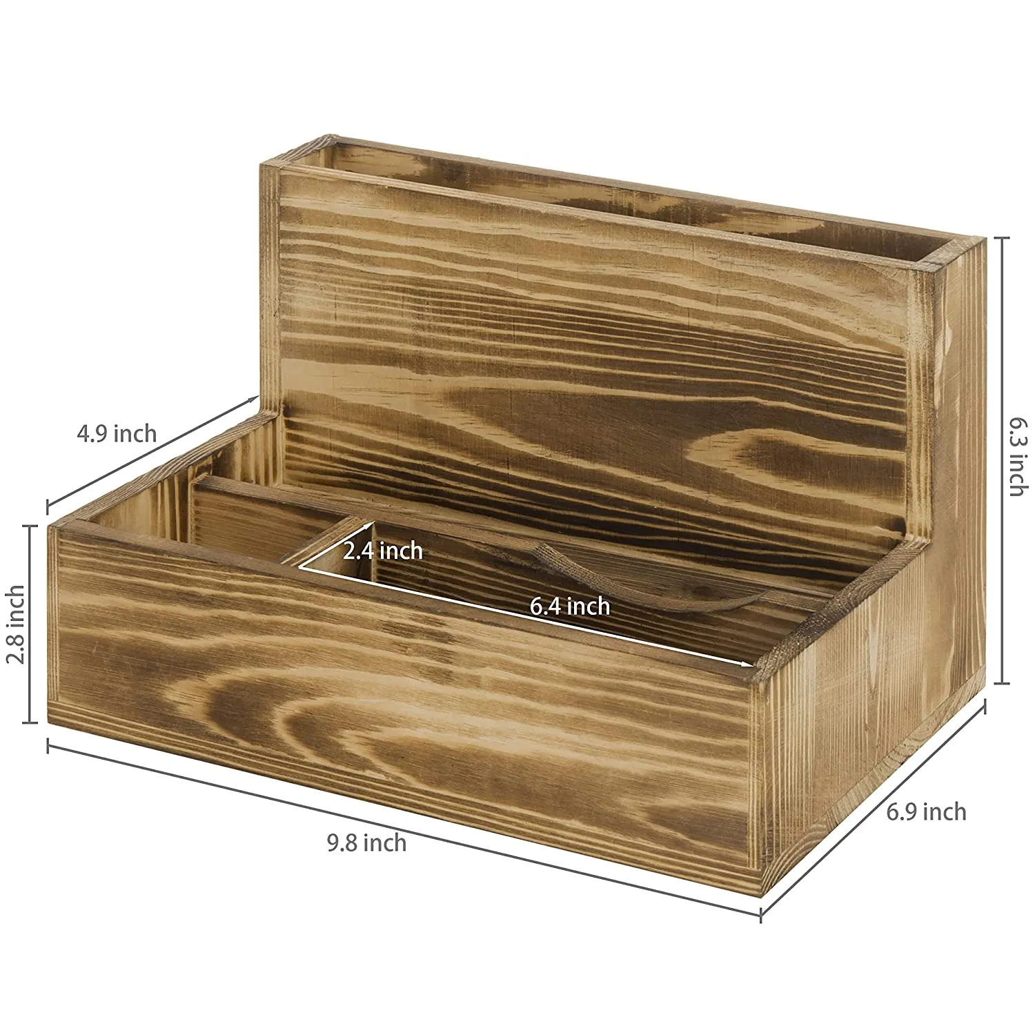 White Whale Wooden Smartphone & Tablet Cradle Valet, Tabletop Charging Station